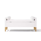 Pouf de rangement moderne en tissu bouclette Christopher Knight Home Escoffier