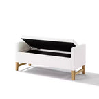 Pouf de rangement moderne en tissu bouclette Christopher Knight Home Escoffier