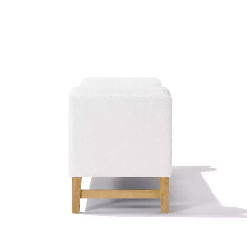 Pouf de rangement moderne en tissu bouclette Christopher Knight Home Escoffier