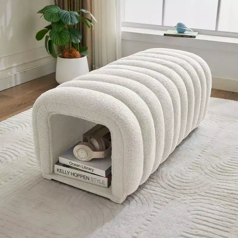 Hyleory Tabouret repose-pieds facilement connectable, adapté aux animaux de compagnie - Banc de lit et tunnel de jeu 2 en 1 avec 2 coussins amovibles