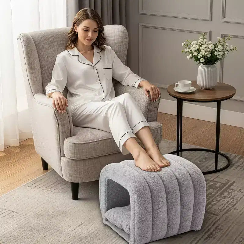 Hyleory Tabouret repose-pieds facilement connectable, adapté aux animaux de compagnie - Banc de lit et tunnel de jeu 2 en 1 avec 2 coussins amovibles