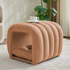 Hyleory Tabouret repose-pieds facilement connectable, adapté aux animaux de compagnie - Banc de lit et tunnel de jeu 2 en 1 avec 2 coussins amovibles