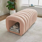 Hyleory Tabouret repose-pieds facilement connectable, adapté aux animaux de compagnie - Banc de lit et tunnel de jeu 2 en 1 avec 2 coussins amovibles