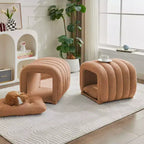 Hyleory Tabouret repose-pieds facilement connectable, adapté aux animaux de compagnie - Banc de lit et tunnel de jeu 2 en 1 avec 2 coussins amovibles