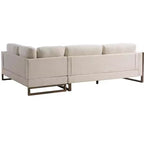 Canapé d'angle en forme de L rembourré Christopher Knight Home Iansan 104 po 5 places en bois d'hévéa moderne