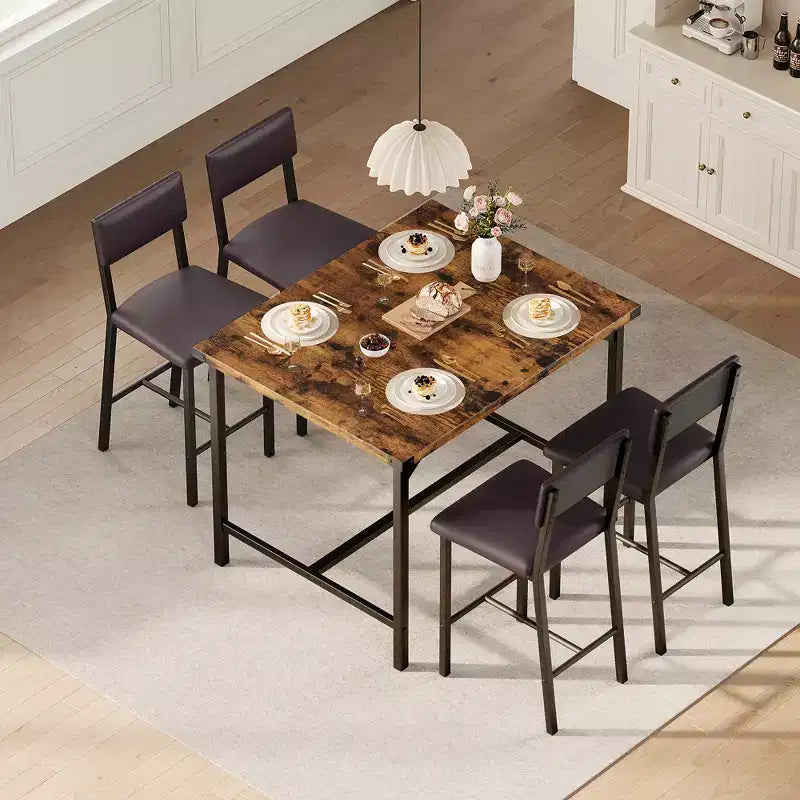 Ensemble table et chaises de bar, Meubles de salle à manger modernes, Mobilier de salle à manger, Construction durable, Conception peu encombrante