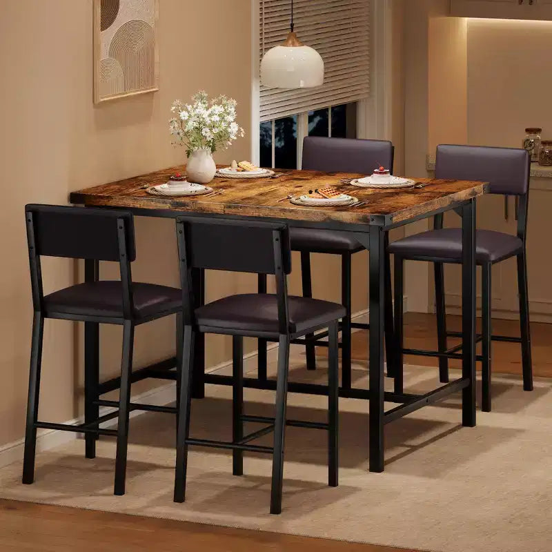 Ensemble table et chaises de bar, Meubles de salle à manger modernes, Mobilier de salle à manger, Construction durable, Conception peu encombrante