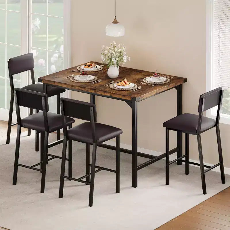 Ensemble table et chaises de bar, Meubles de salle à manger modernes, Mobilier de salle à manger, Construction durable, Conception peu encombrante