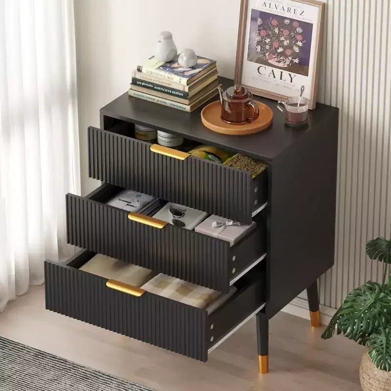 Commode à 3 tiroirs pour chambre à coucher, commode de chambre moderne, commode de rangement, unité de rangement avec tiroirs