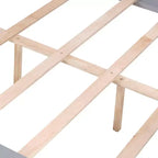 Lit superposé jumeau sur grand lit avec échelle Cadre en bois avec garde-corps hauts pour enfants Aucun sommier tapissier requis Robuste et peu encombrant Gris