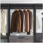 HomeStock Système de placard en bois composite noir de 77,7 po H x 96 po L pour rangement universel avec bacs de rangement