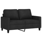 vidaXL Ensemble de canapés Noir Polyester, Métal, Textilène, Contreplaqué