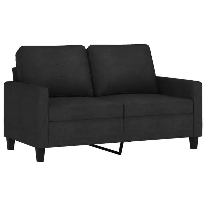 vidaXL Ensemble de canapés Noir Polyester, Métal, Textilène, Contreplaqué