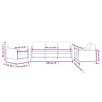 vidaXL Ensemble de canapés 3 pièces en velours vert foncé - Cadre robuste en métal/contreplaqué, assise confortable garnie de mousse pour le salon