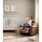 27 fauteuils inclinables surdimensionnés avec chauffage et massage - Fauteuil inclinable paresseux pivotant à 360° pour adultes - Fauteuil à bascule manuel avec télécommande pour le salon