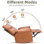 27 fauteuils inclinables surdimensionnés avec chauffage et massage - Fauteuil inclinable paresseux pivotant à 360° pour adultes - Fauteuil à bascule manuel avec télécommande pour le salon