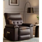 27 fauteuils inclinables surdimensionnés avec chauffage et massage - Fauteuil inclinable paresseux pivotant à 360° pour adultes - Fauteuil à bascule manuel avec télécommande pour le salon