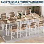 Ensemble table à manger 5 pièces pour 4 personnes, table de cuisine moderne et 4 chaises, cadre métallique peu encombrant, pour petit appartement, salle à manger