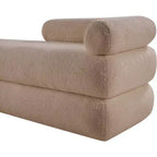 Meridian Furniture, Banc en Tissu Effet Mouton Teddy Kennedy