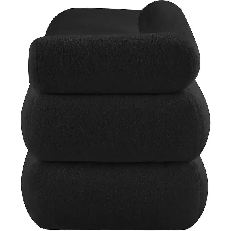 Meridian Furniture, Banc en Tissu Effet Mouton Teddy Kennedy