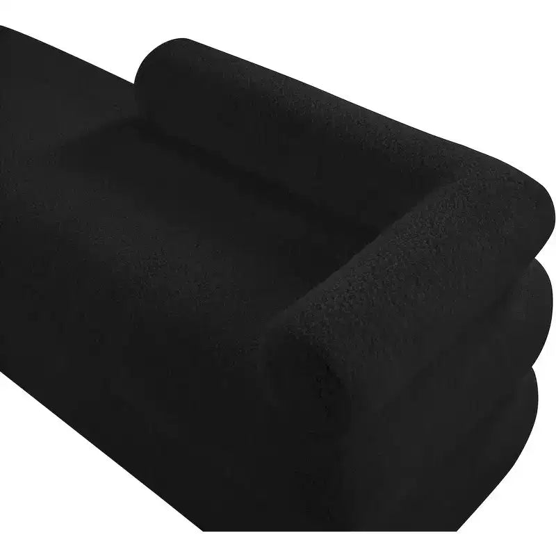 Meridian Furniture, Banc en Tissu Effet Mouton Teddy Kennedy