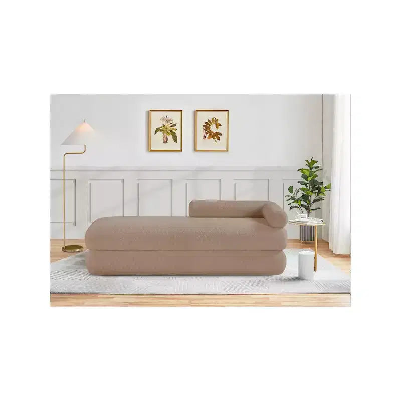 Meridian Furniture, Banc en Tissu Effet Mouton Teddy Kennedy