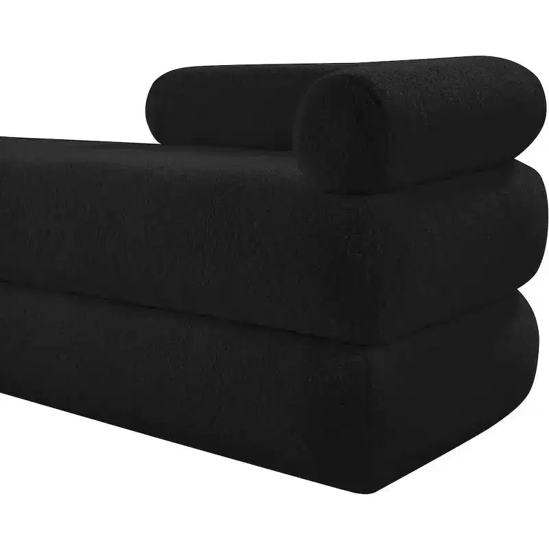 Meridian Furniture, Banc en Tissu Effet Mouton Teddy Kennedy