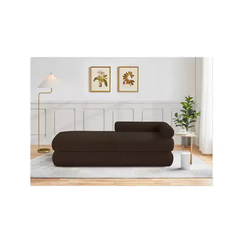 Meridian Furniture, Banc en Tissu Effet Mouton Teddy Kennedy