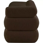 Meridian Furniture, Banc en Tissu Effet Mouton Teddy Kennedy