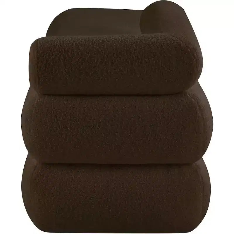 Meridian Furniture, Banc en Tissu Effet Mouton Teddy Kennedy