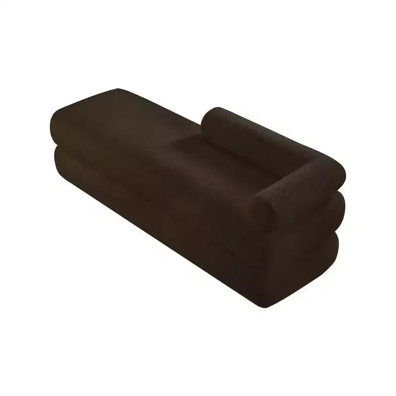 Meridian Furniture, Banc en Tissu Effet Mouton Teddy Kennedy