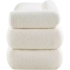 Meridian Furniture, Banc en Tissu Effet Mouton Teddy Kennedy