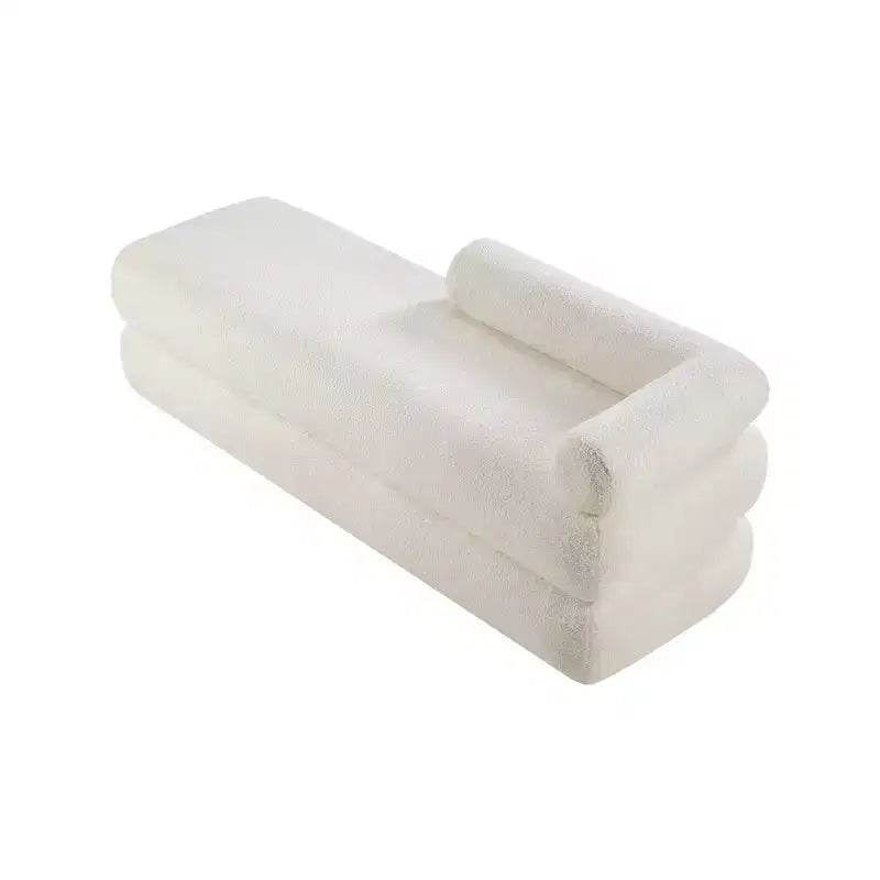 Meridian Furniture, Banc en Tissu Effet Mouton Teddy Kennedy