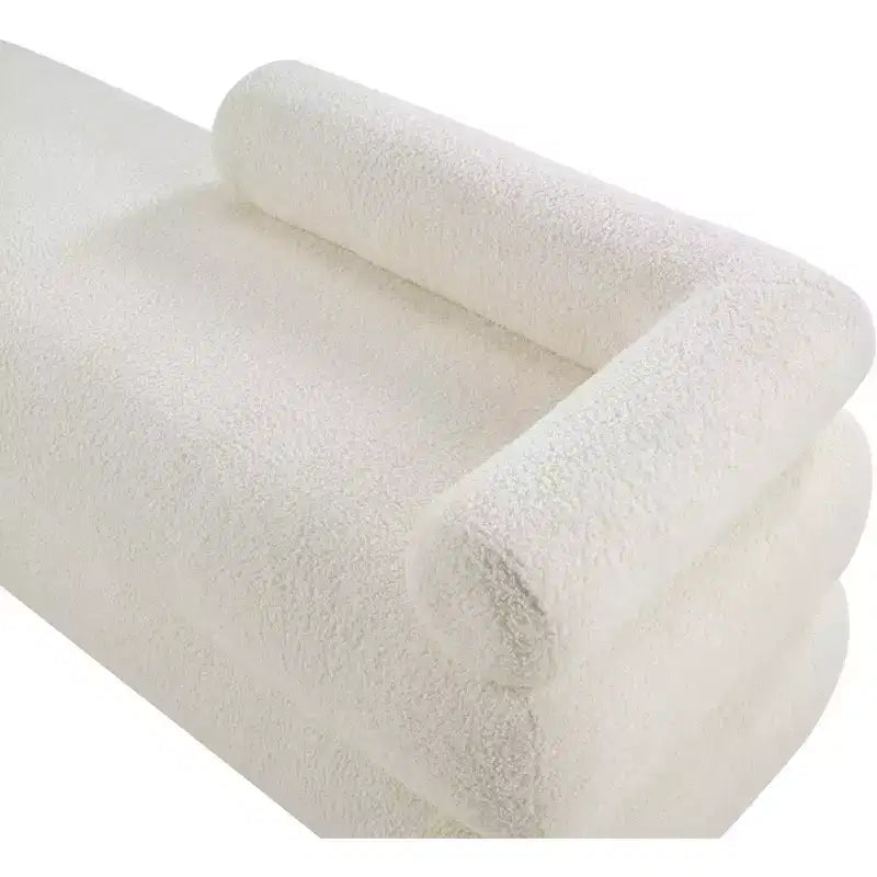 Meridian Furniture, Banc en Tissu Effet Mouton Teddy Kennedy