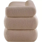 Meridian Furniture, Banc en Tissu Effet Mouton Teddy Kennedy