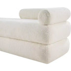 Meridian Furniture, Banc en Tissu Effet Mouton Teddy Kennedy