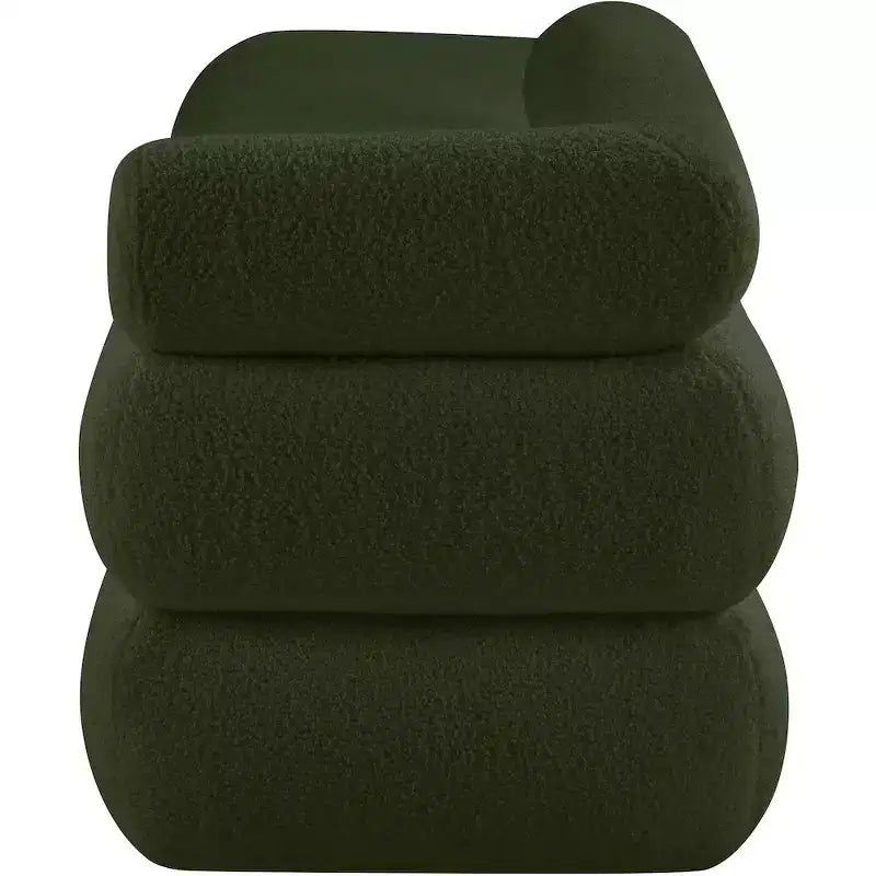 Meridian Furniture, Banc en Tissu Effet Mouton Teddy Kennedy
