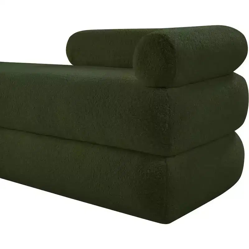 Meridian Furniture, Banc en Tissu Effet Mouton Teddy Kennedy