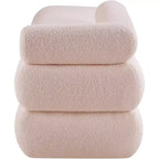 Meridian Furniture, Banc en Tissu Effet Mouton Teddy Kennedy