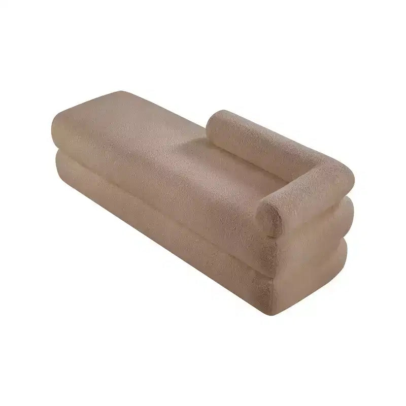 Meridian Furniture, Banc en Tissu Effet Mouton Teddy Kennedy