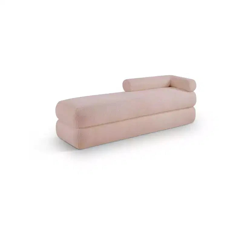 Meridian Furniture, Banc en Tissu Effet Mouton Teddy Kennedy
