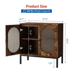 Buffet de cuisine de 80 cm, en rotin, avec étagères réglables, pour salon, salle à manger ou entrée