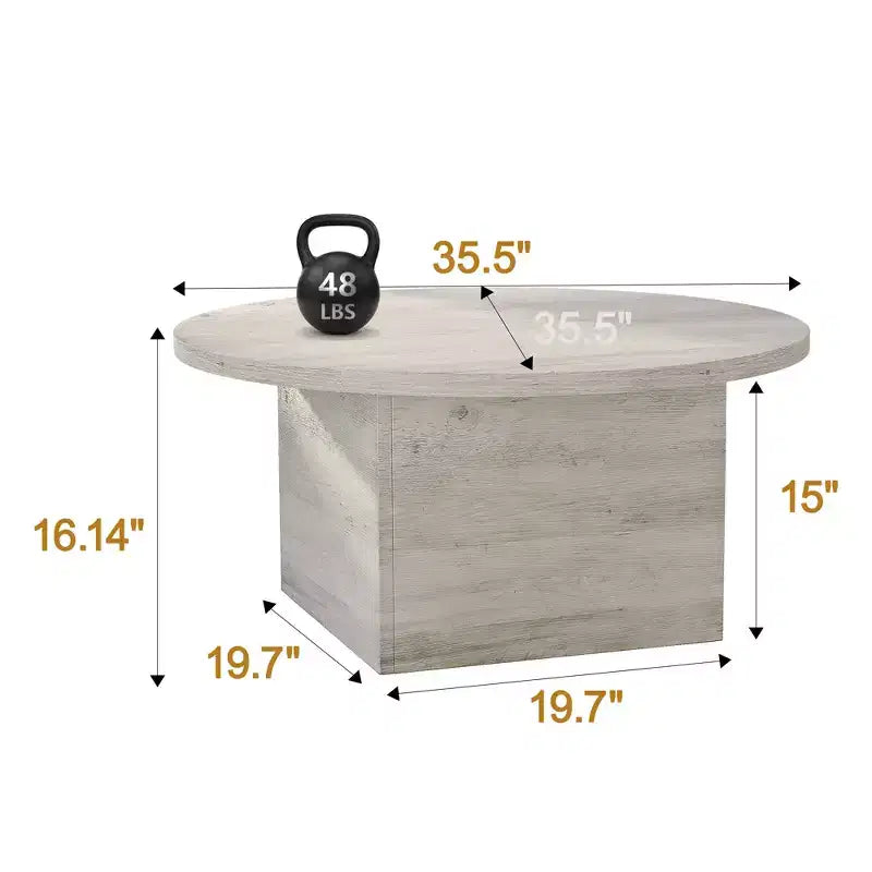Table Basse, capacité de 25 kg, plateau étanche de 120 cm, design haut de gamme