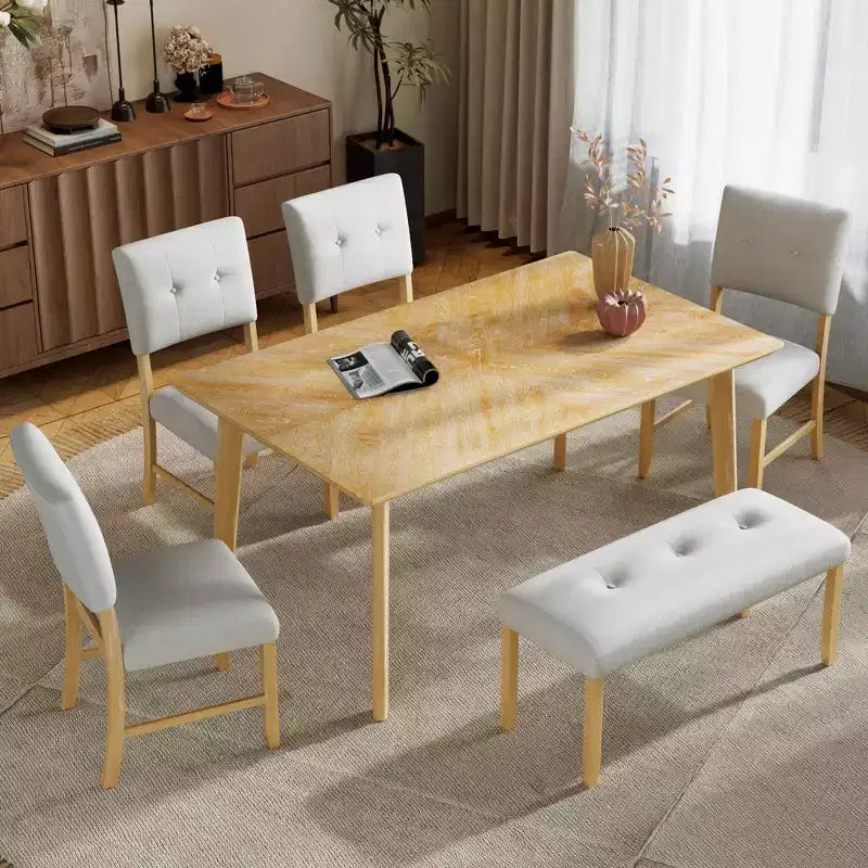 MAYEERTY Banc capitonné en tissu, banc de bout de lit
