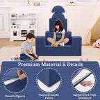 Canapé modulaire pour enfants GustoWave 6 pièces, ensemble de canapé de jeu en mousse avec coussins détachables, canapé souple convertible pour tout-petits et enfants