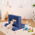 Canapé modulaire pour enfants GustoWave 6 pièces, ensemble de canapé de jeu en mousse avec coussins détachables, canapé souple convertible pour tout-petits et enfants