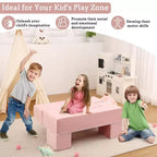 Canapé modulaire pour enfants GustoWave 6 pièces, ensemble de canapé de jeu en mousse avec coussins détachables, canapé souple convertible pour tout-petits et enfants