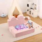 Canapé modulaire pour enfants GustoWave 6 pièces, ensemble de canapé de jeu en mousse avec coussins détachables, canapé souple convertible pour tout-petits et enfants