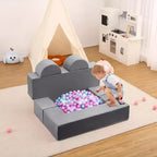 Canapé modulaire pour enfants GustoWave 6 pièces, ensemble de canapé de jeu en mousse avec coussins détachables, canapé souple convertible pour tout-petits et enfants