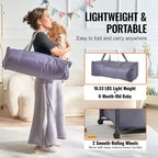 Parc pour bébé VEVOR, lit parapluie à pliage rapide pour bébé et tout-petit, parc portable pour bébé avec roues, maille respirante et sac de voyage, gris
